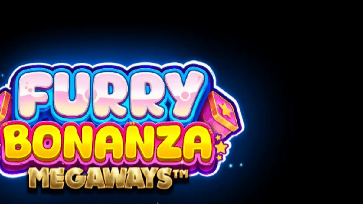 Tampilan visual karakter beruang lucu dan simbol warna-warni dalam slot Furry Bonanza Megaways