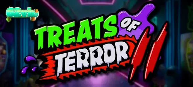 Tampilan visual slot Treats of Terror II dengan tema arcade horor