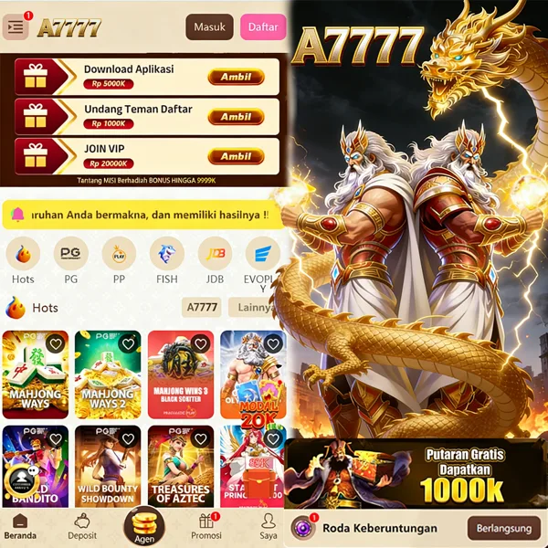 A7777 Bonus Member Baru 100%